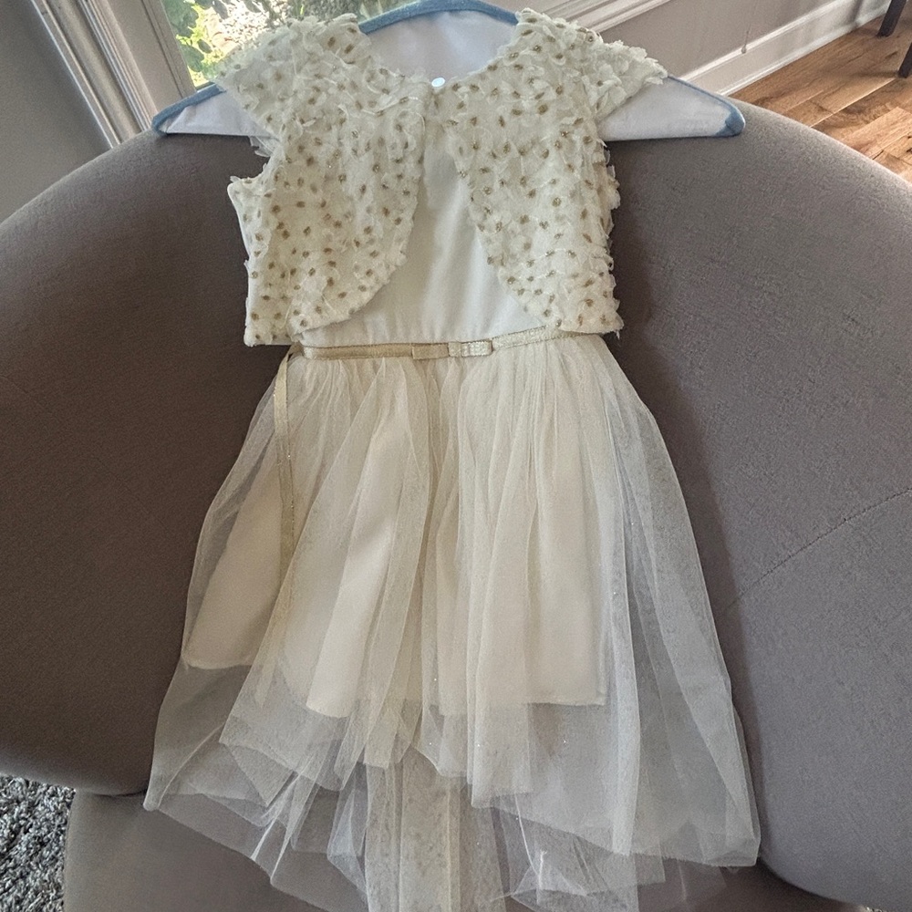 Lilt Cream and Gold Floral Dress